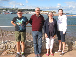 Here is Alex, Andrew, Helen and their youngest daughter Hannah at Shaldon. I've known Andrew for 33+ years and I cherish the friendship we've developed over the years. 