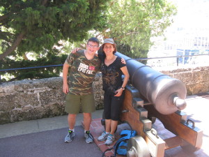 Alex with Marlene near the Monaco castle.